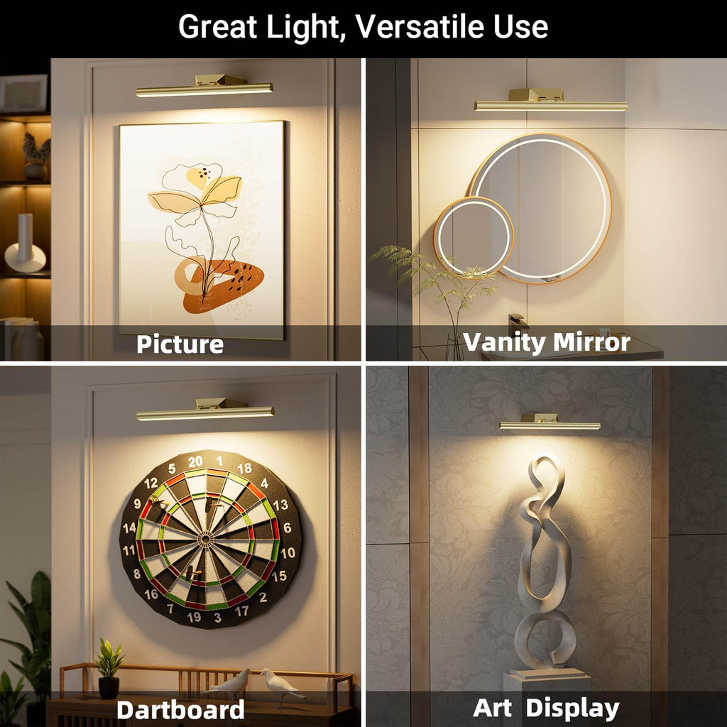 16" Picture Lights for Wall - 10000mAh Rechargeable Art Light