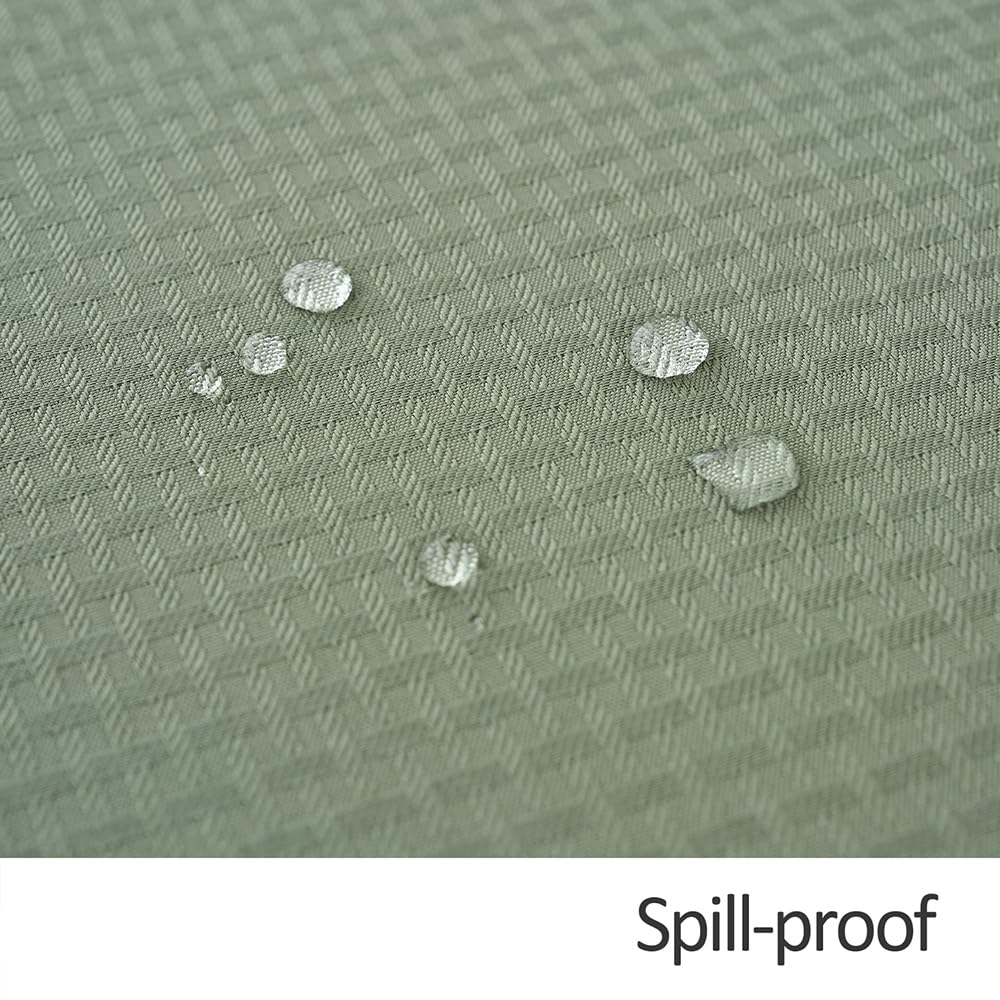Rectangle Tablecloth Weaved Pattern Waterproof Spillproof Wrinkle Free Table Cloth, Kitchen Dining Tabletop