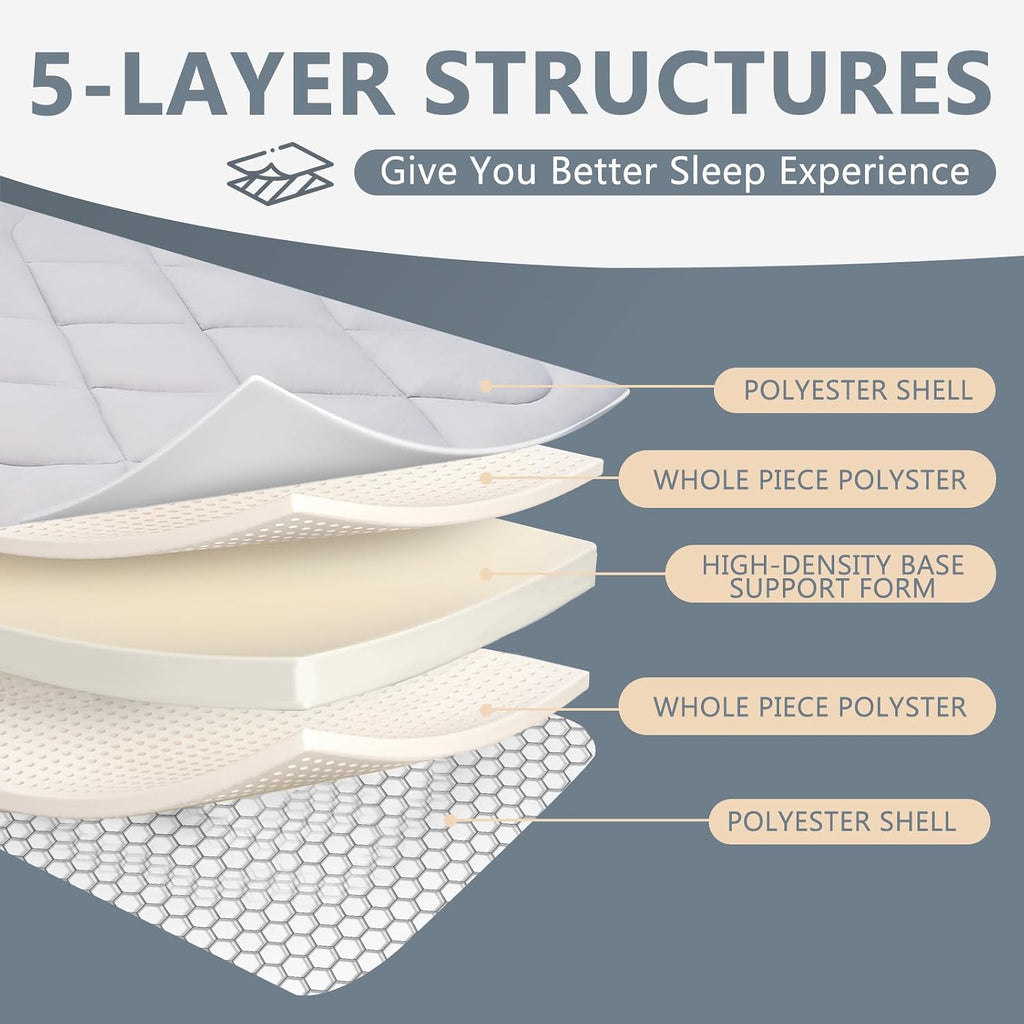 Japanese Futon Floor Mattress - Foldable Tatami Mat, Portable Dormitory Sleeping Pad, Fold-Up Floor Lounger Bed for
