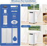 14000 BTU Portable Air Conditioners, Cools Up to 700 Sq.Ft, Portable AC Unit with Remote Control, Cooling, Fan