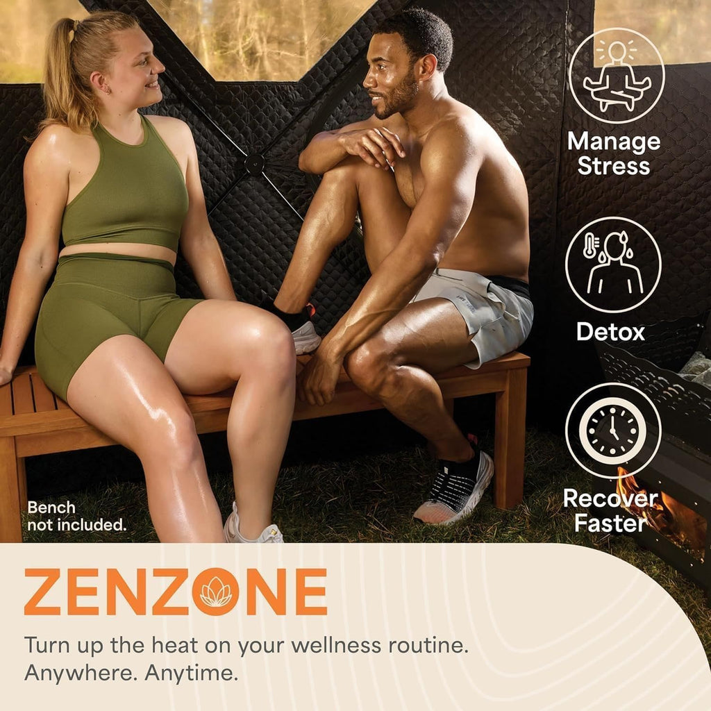 Lifepro ZenZone Outdoor Sauna Tent - Portable Wood Burning with Stove