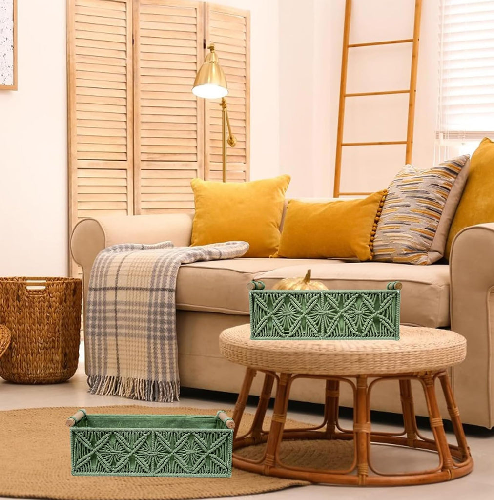 Boho Decor Basket for Toilelt Paper Storage Baskets for Organizing