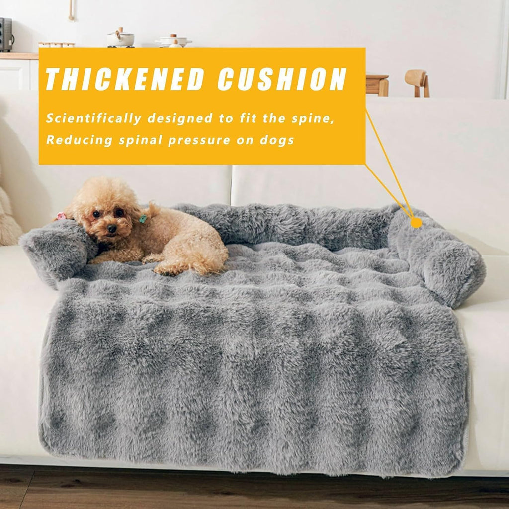 Medium Calming Dog Bed for Couch - Non-Slip Sofa Mat for Dogs and Cats