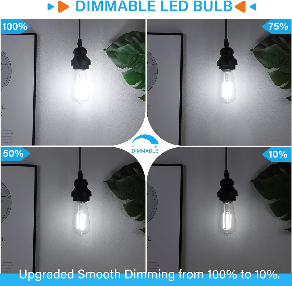 Vintage LED Edison Bulb Dimmable 60W Equivalent E26 Led Bulbs