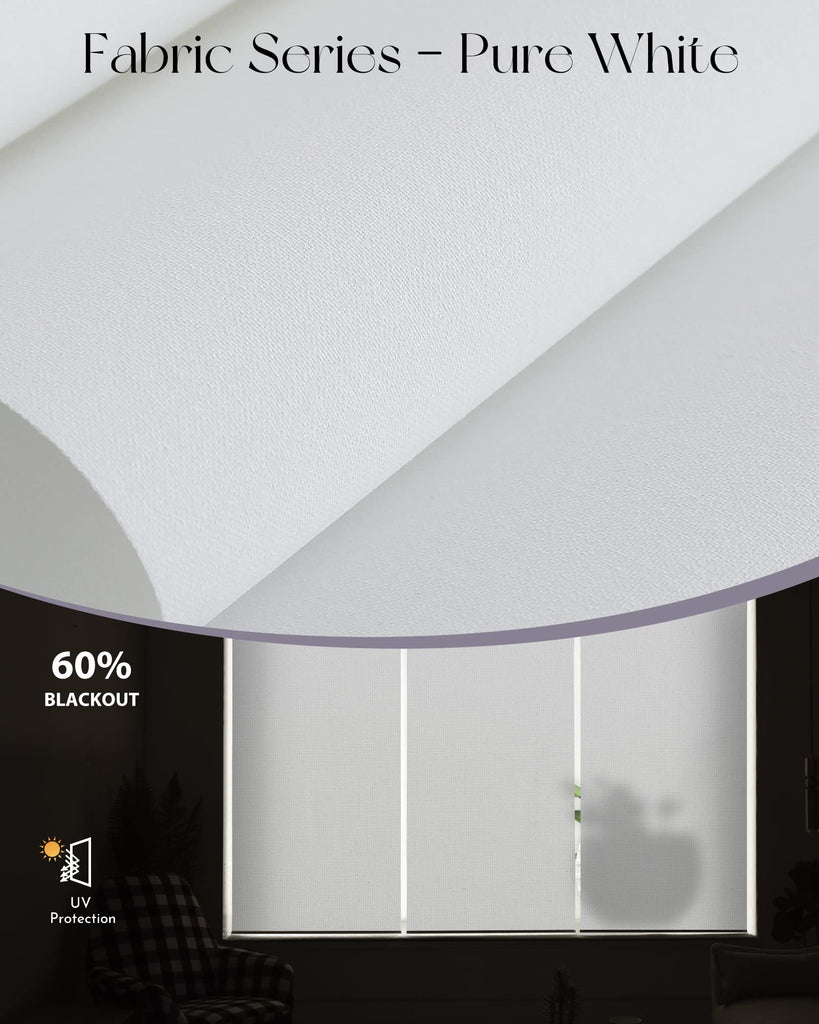 Motorized Light Filtering Roller Shades, Pure White