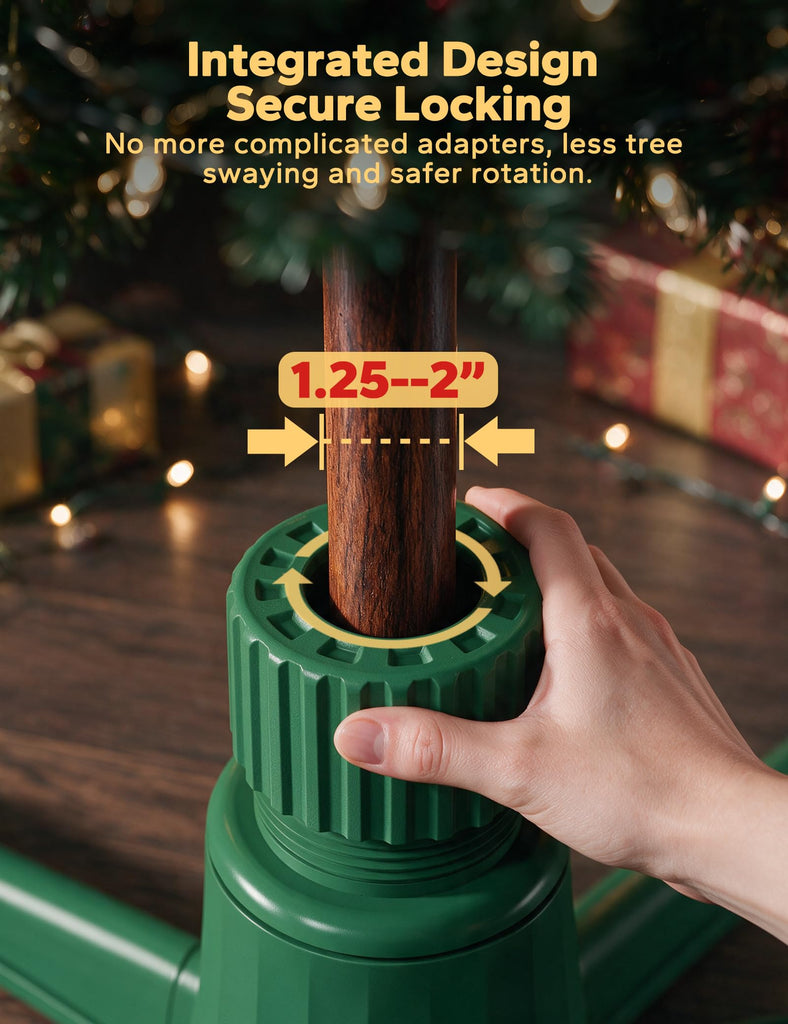 Musical 360° Rotating Christmas Tree Stand with Remote, Fits 9ft/120lb