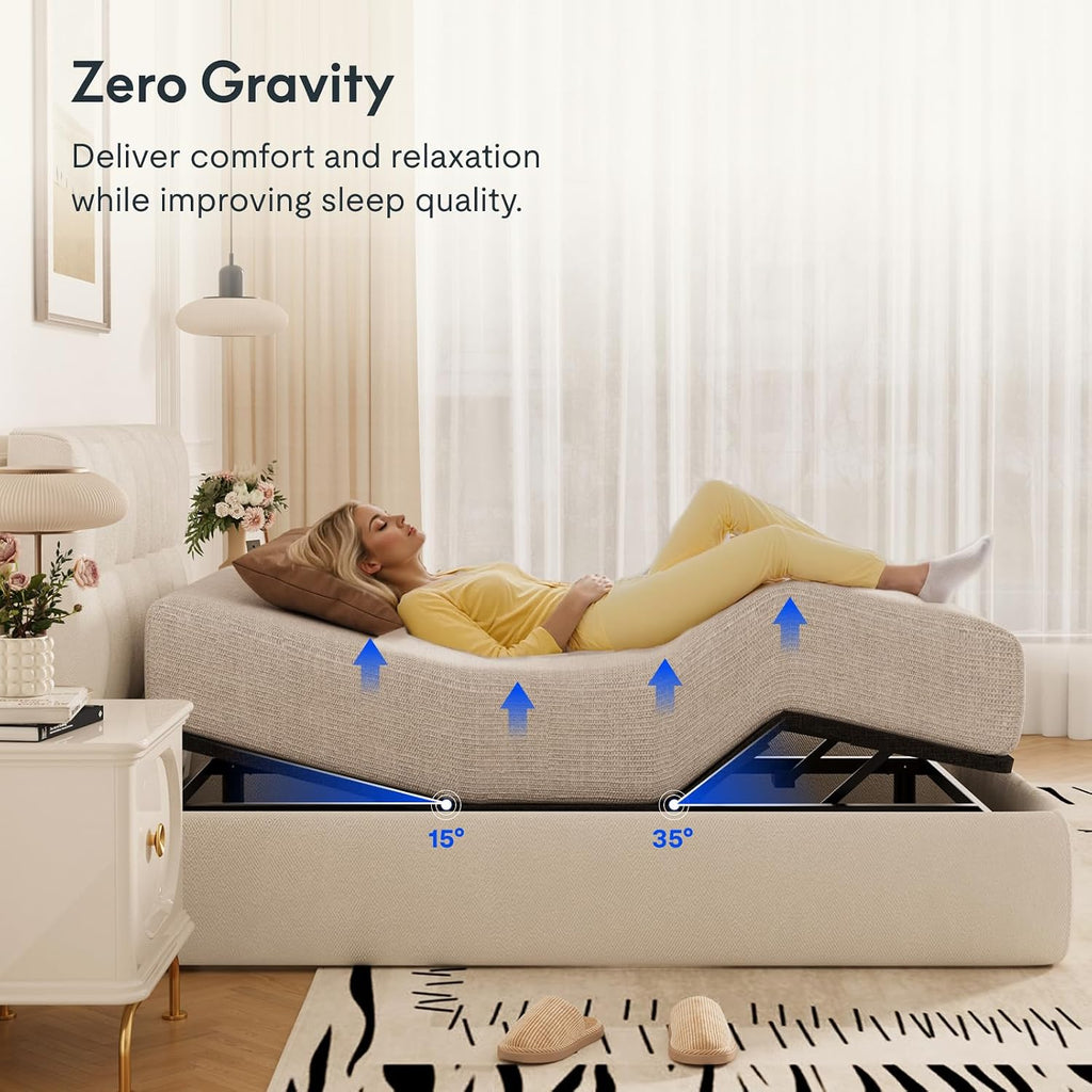 Adjustable Bed Bases, Massage, Zero Gravity & Memory Postions
