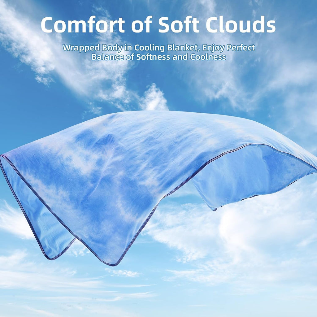 Cooling Blanket Twin Size (60"x80"), Cooling Blankets for Hot Sleepers, Absorbs Heat to Keep Adults Cool for Summer