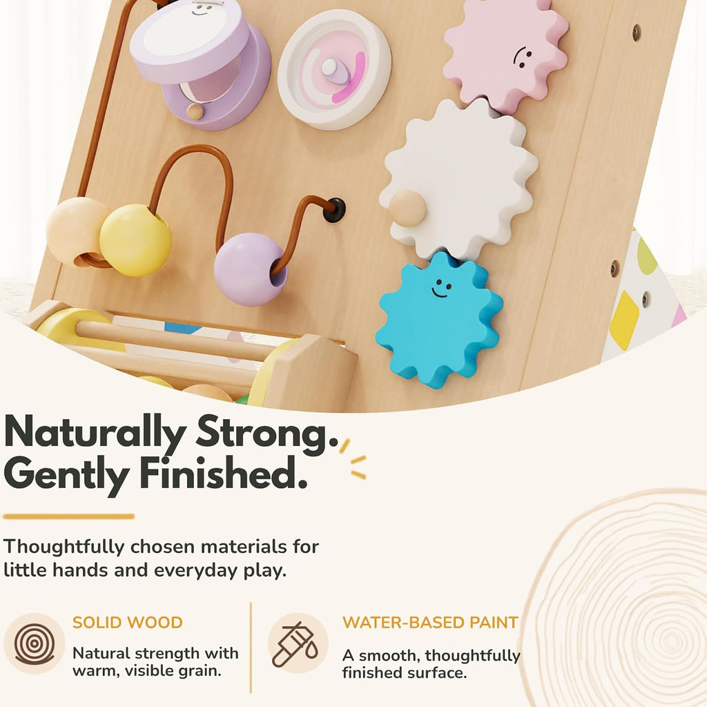 Wooden Baby Walker, Montessori Push Walker Toy for Toddlers 1 Year Old