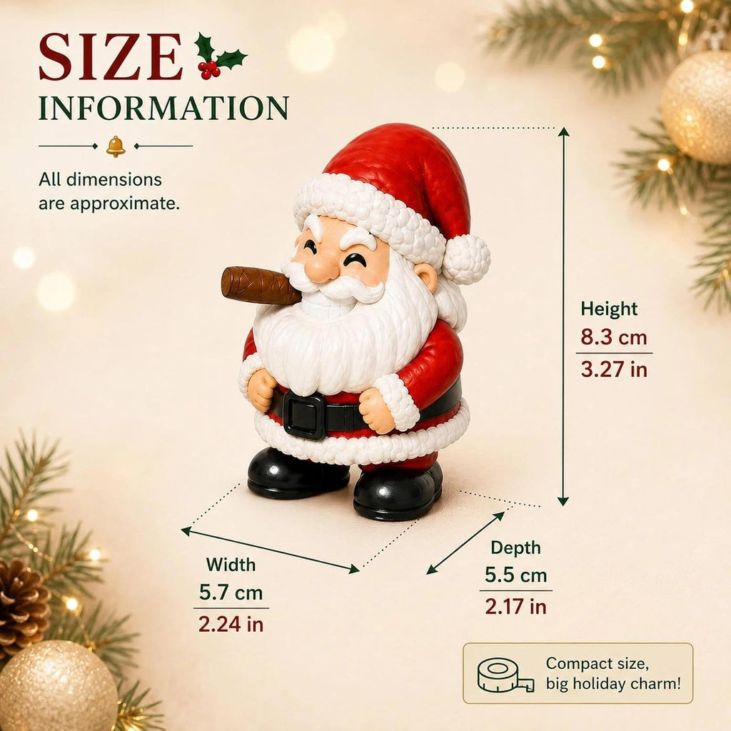 Santa Claus Figurine 3.27in Funny Christmas Tabletop Decor