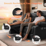RV Loveseat Recliner Sofa, Reclining Loveseat Home Theater Seating with USB Ports, Cup Holders, Insert Pockets