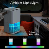 Dehumidifier Dual Core Compact Quiet for Home. Portable, Auto Shut OFF, 57OZ Water Tank. Delay