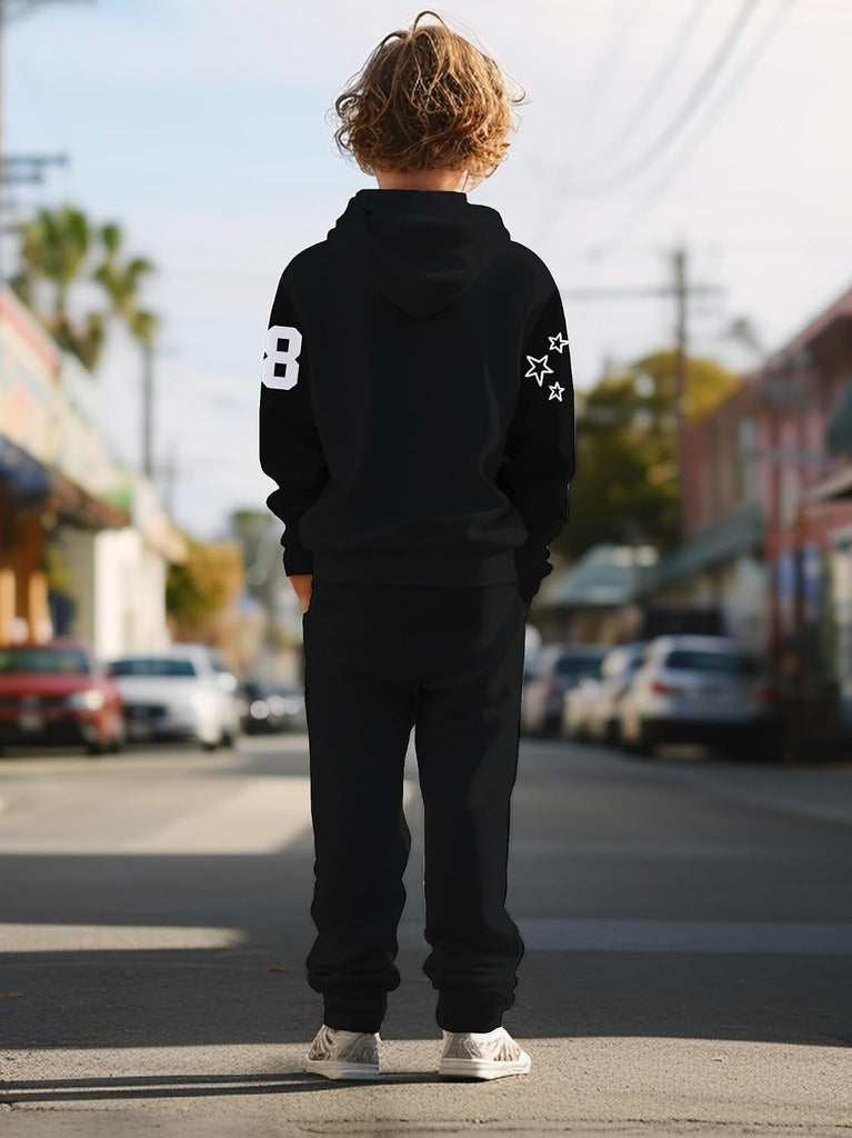 Boys' clothing sets, Piece Hoodie & Pants Outfits for Boys | Lightweight Non-Fleece Fall & Spring