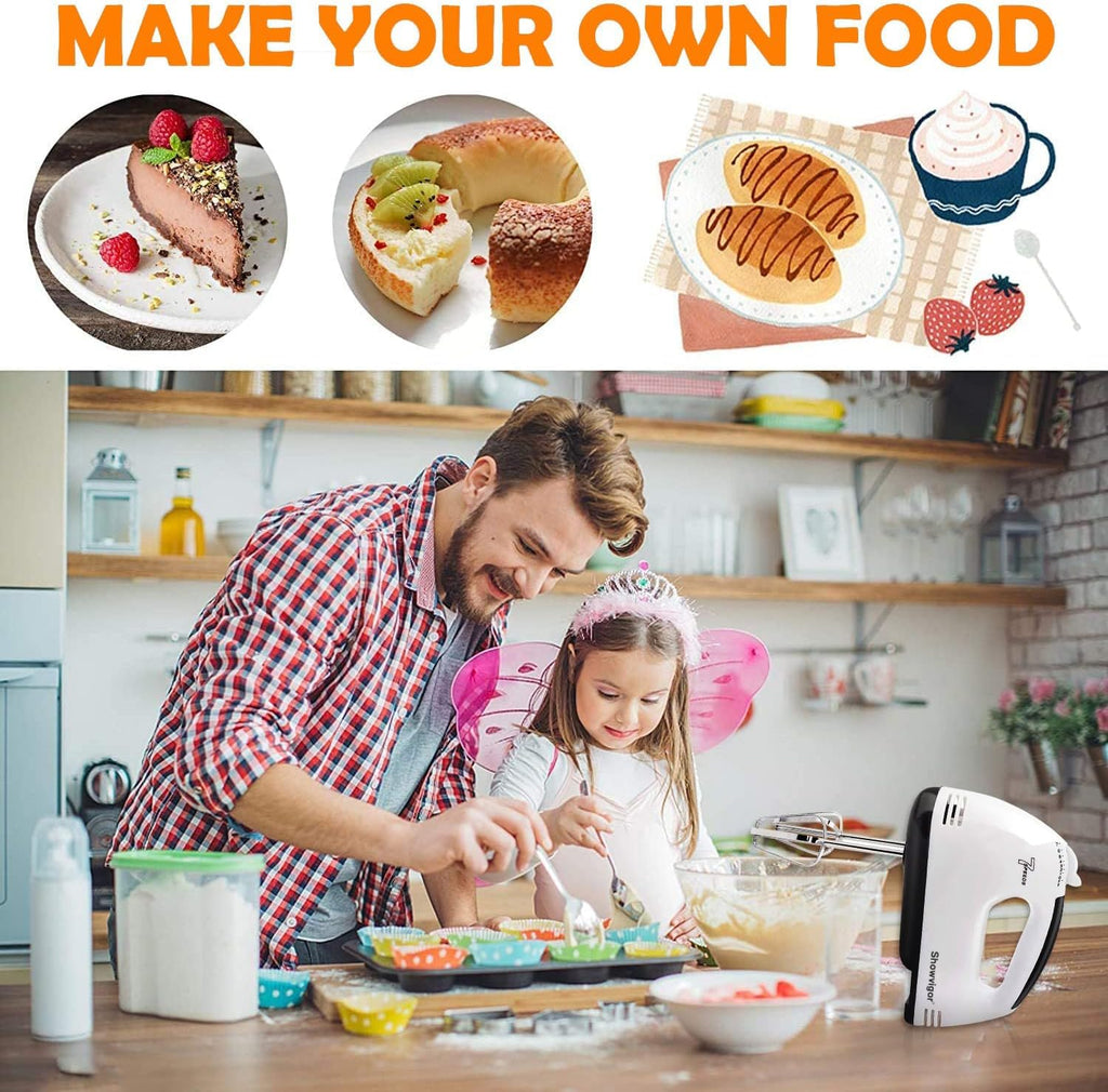 Electric Hand Mixer with 12'' Cake Turnable Stand Set