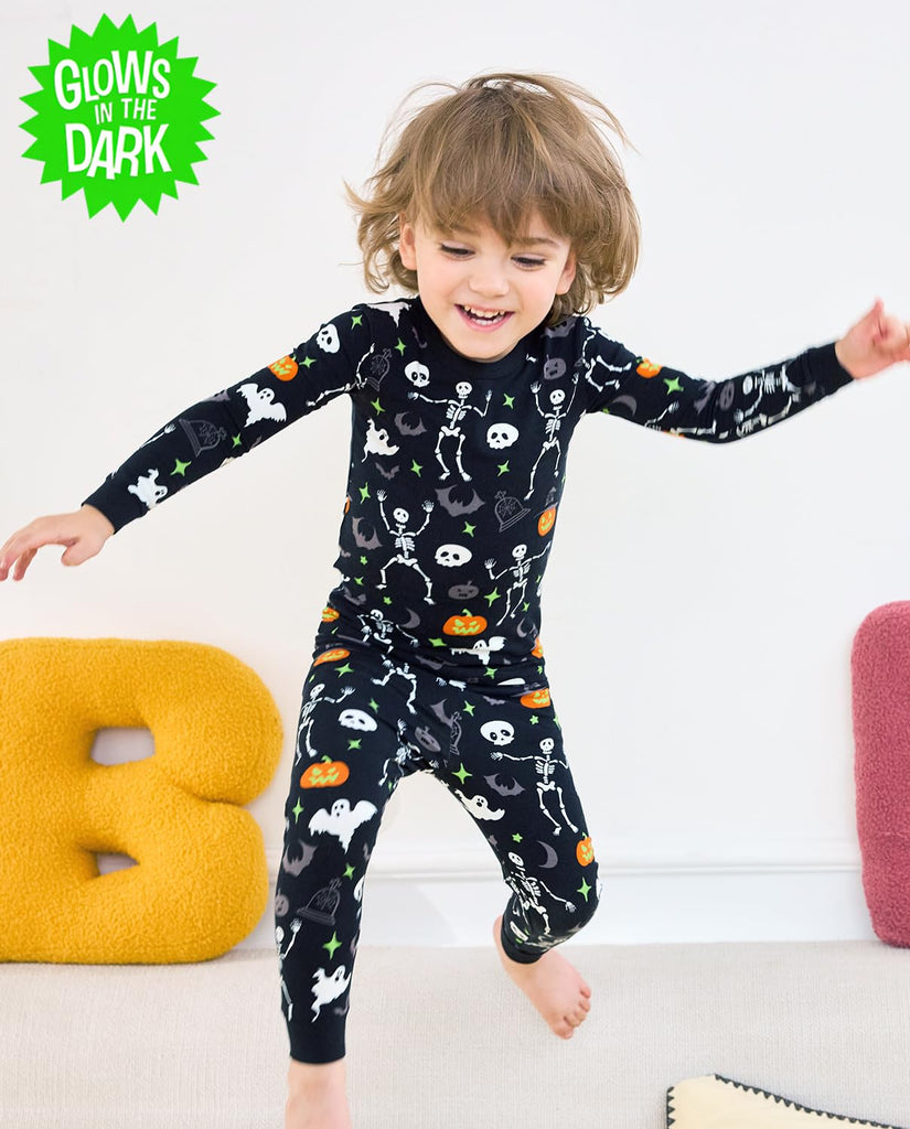 Bamboo Viscose Toddler Kids Pajamas Set, Long Sleeve Boys