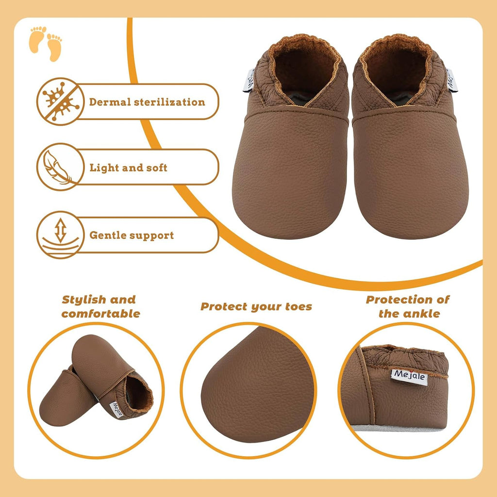 Baby Boy Shoes Soft Sole Leather Moccasins Infant Toddler Slippers