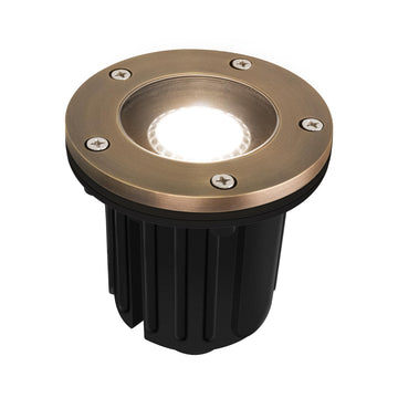 Outdoor Brass Well Lights, Low Voltage LED In Ground Light