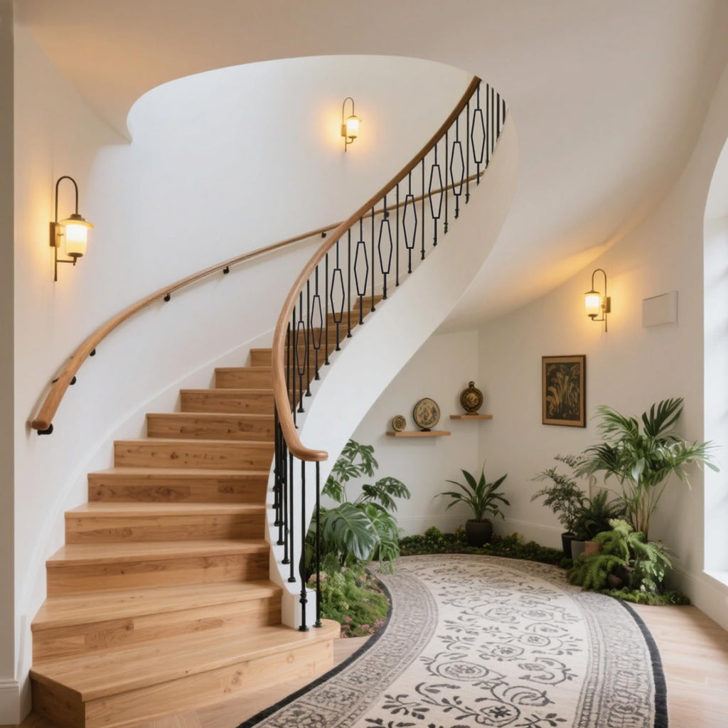 10 Pack Wrought Iron Balusters for Staircase Interior, 44" x1/2" Hollow Deck Spindles Stair Railing Indoor - Metal