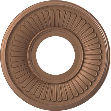 10"OD x 3 1/2"ID x 3/4"P Berkshire Thermoformed PVC Ceiling Medallion (Fits Canopies up to 4 1/2"), Aged Copper