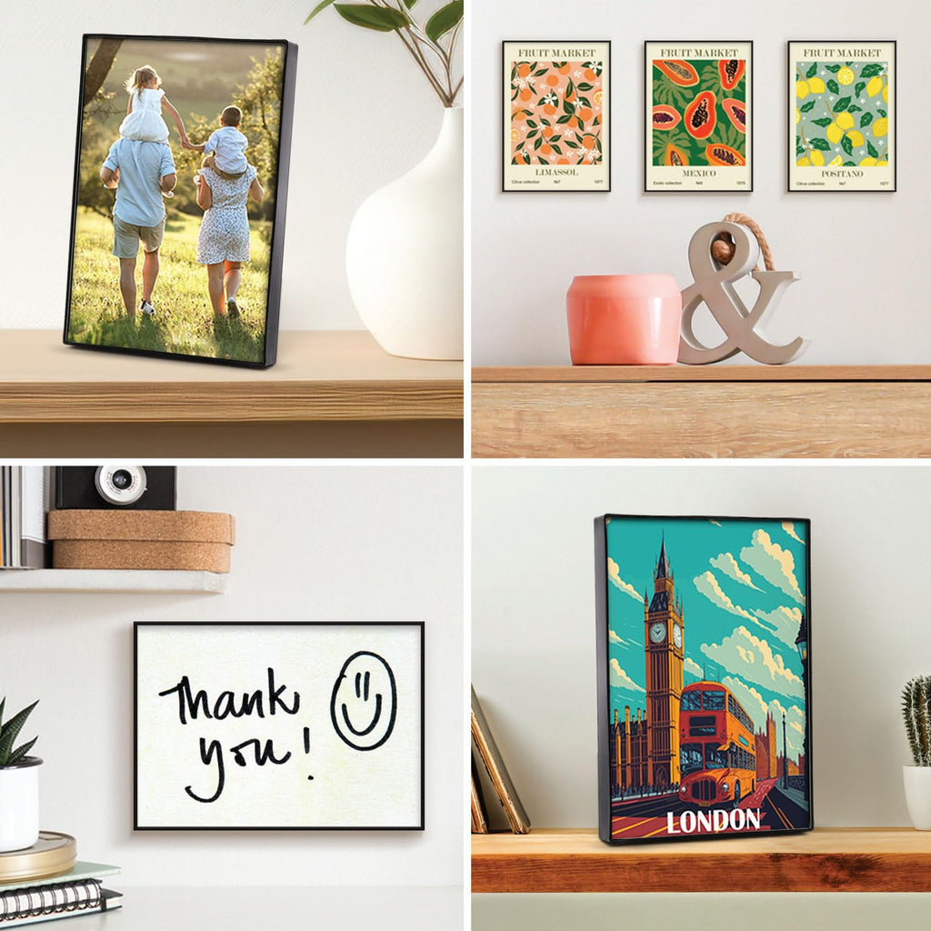 5x7 Picture Frame Set - Front Loading 5 x 7 Frames - Display for Wall Artwork, Accent Piece, Photographs - Minimalist