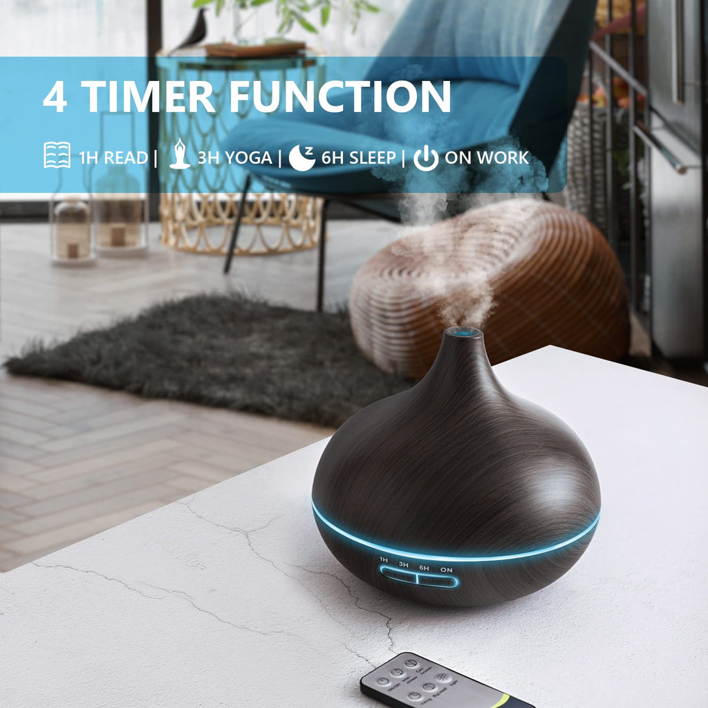 Diffusers for Essential Oils Large Room, 550ml Essential Oil Diffusers with Remote Control, Ultrasonic Oil Diffuser