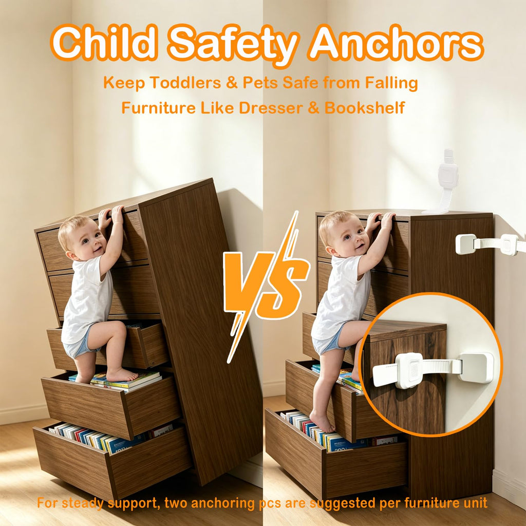 Furniture Wall Anchors Baby Proofing 2 Pack