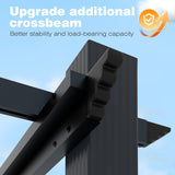 12' X 16' Outdoor Pergola, Aluminum Pergola Patio with Weather-Resistant Canopy for Backyard Deck Garden, Grey