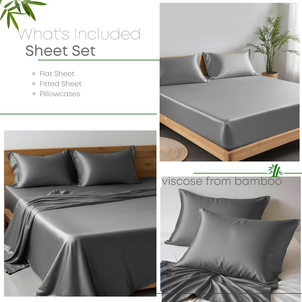 Premium 100% Viscose Derived from Bamboo RV Short Queen Sheet Set - Ultra Soft, Breathable & Cooling, Ideal for Hot