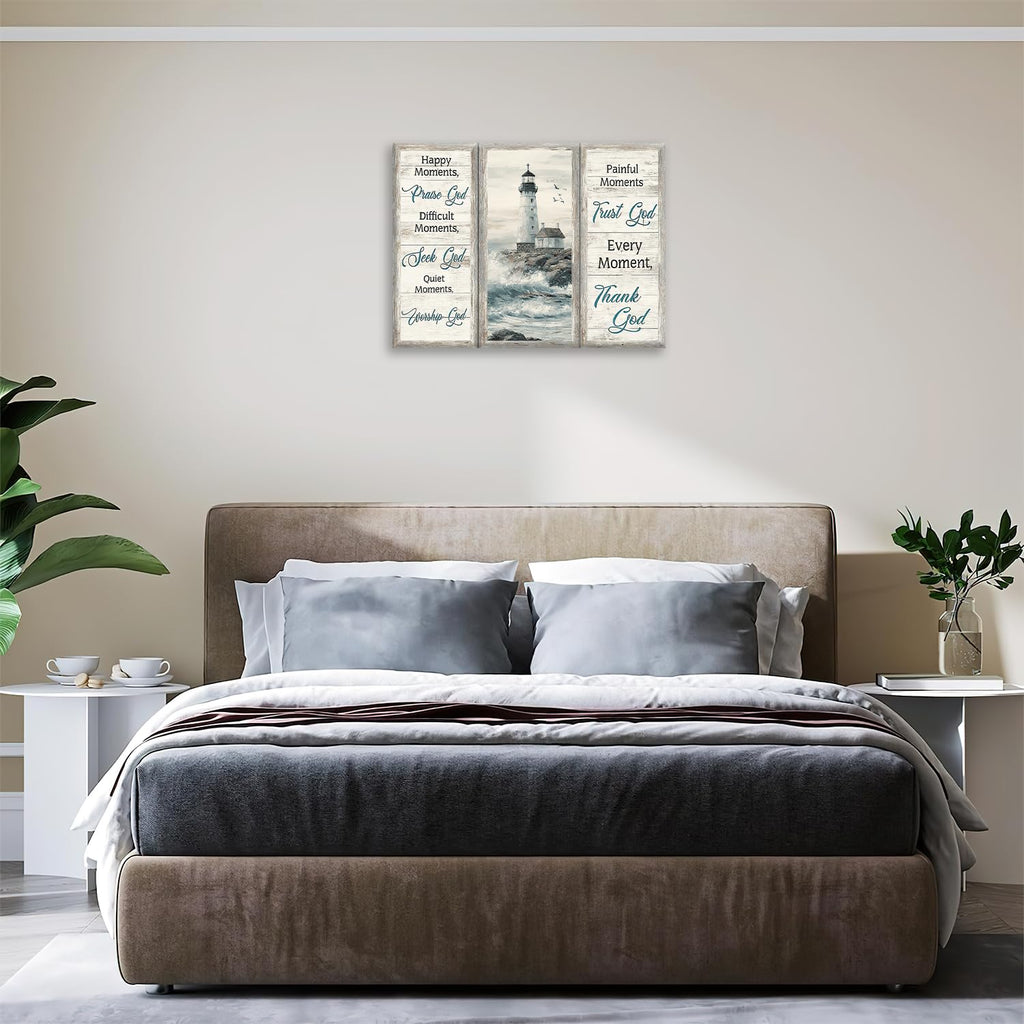 Lighthouse Canvas Wall Art Lighthouses Ocean Pictures Nautical Coastal Painting Lighthouse Prints Modern Artwork