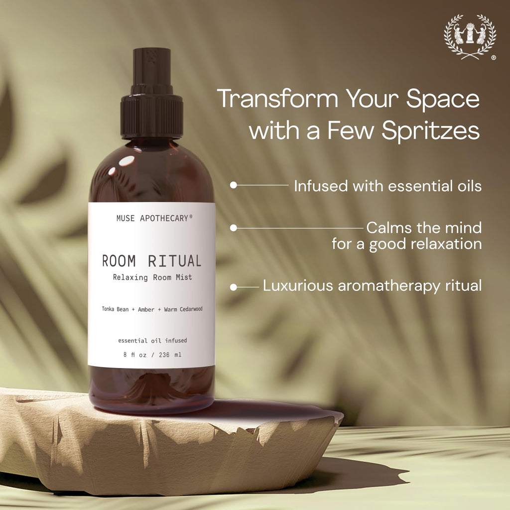 Room Ritual - Aromatic and Relaxing Room Mist, Infused with Natural Essential Oils - 8oz, Cara Orange + Fig +