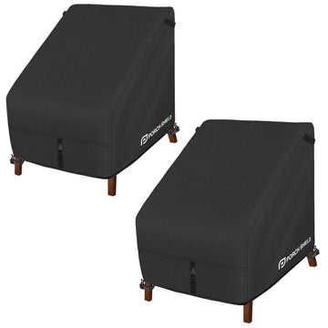 Waterproof Patio Chair Cover 2 Pack 35W x 38D x 34H in, Black