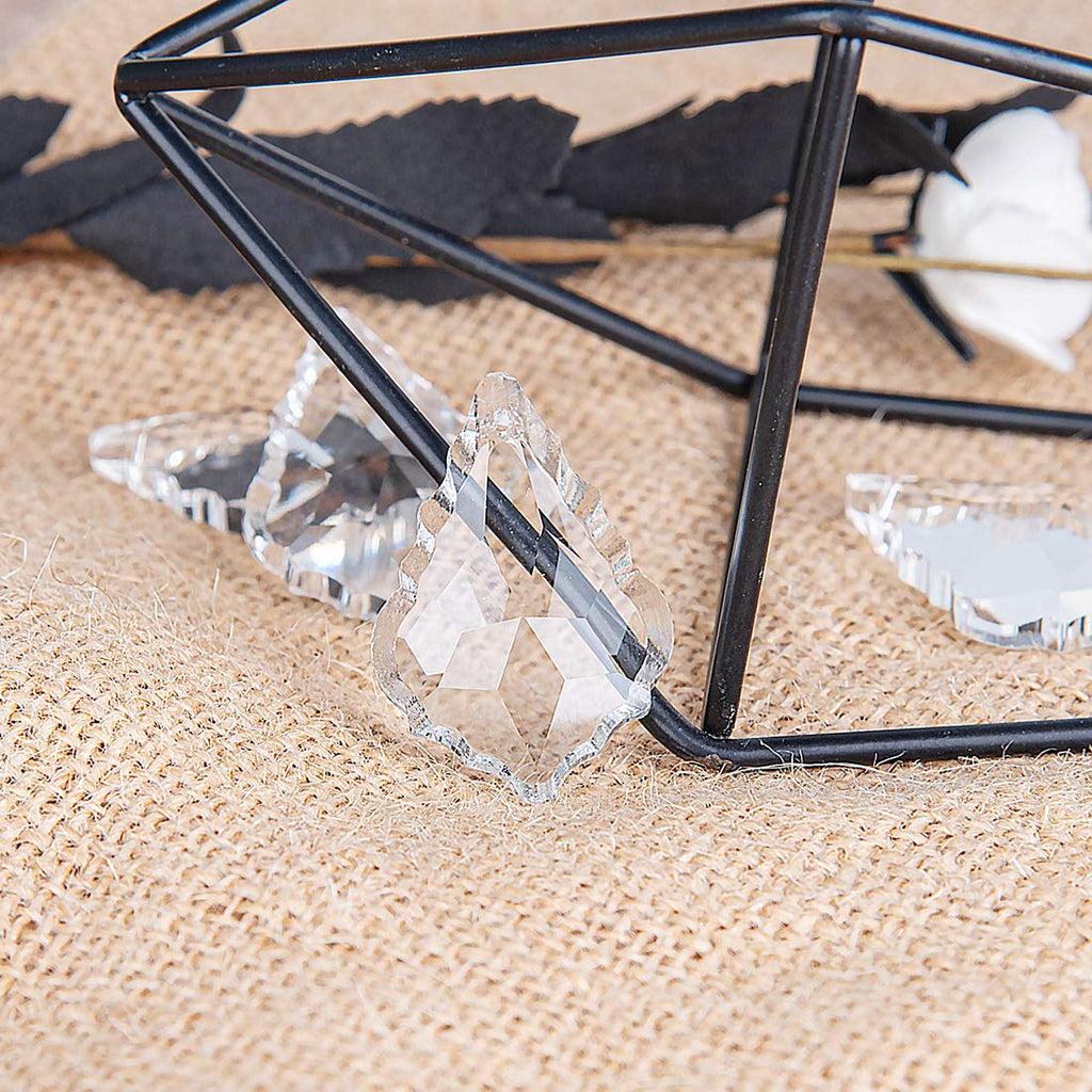 20pcs Crystal Prisms French Cut Chandelier Drop Parts Hanging Pendants Curtain Lamp Drop 38mm Rainbow Maker