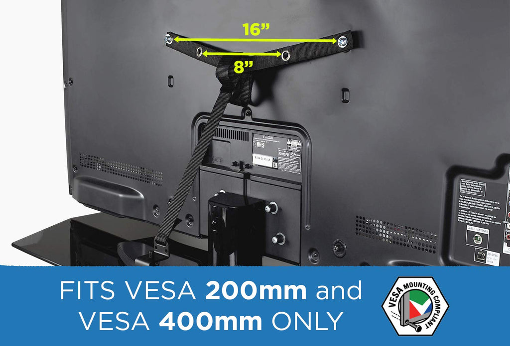 Mount It! TV Safety Straps For Child and Baby Proofing, Anti Tip Prevention and Earthquake Protection, Heavy Duty