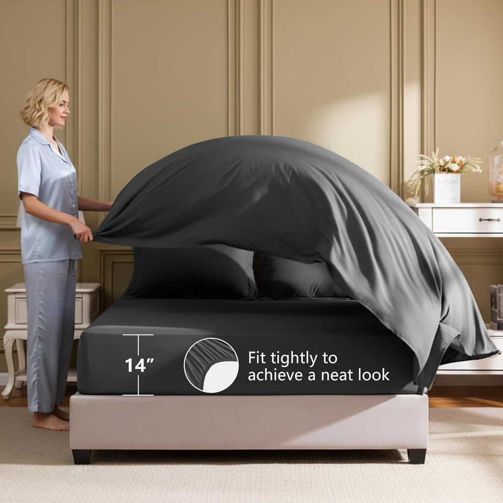 Queen Comforter Set - 7 Pieces Bed in a Bag Queen, Luxury Comforter Set with Sheets for All Season