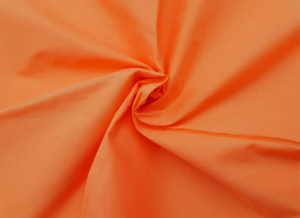 Plain Solid Cotton Lawn 5-Yards 44" inches Wide Cut Fabric Solid Dyed Material DIY Craft (180 x 44 inches, Orange)