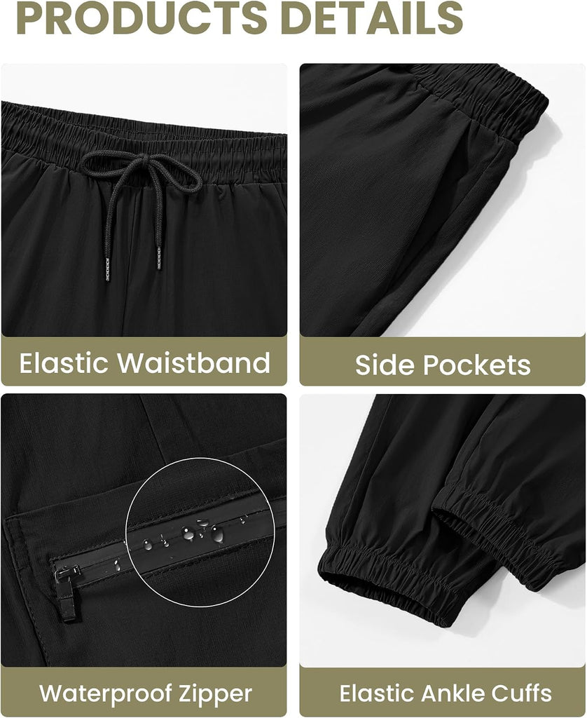 Boys Girls Cargo Pants Kids Water Resistant Hiking Pants Quick Dry