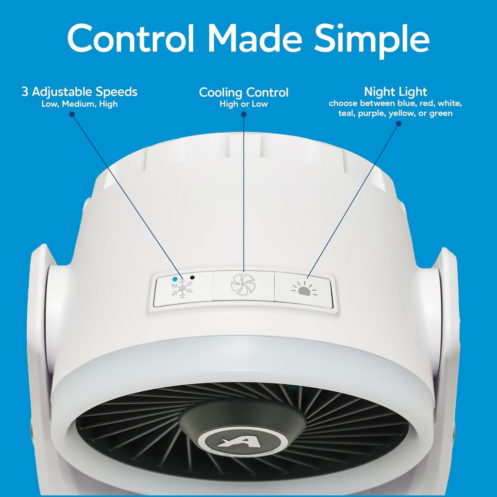 Ice Jet X3 Portable Air Cooler,Dual Mist Modes, Up to 8-Hour Cooling Time, 3