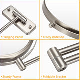 Wall Mounted Makeup Mirror - 1X/10X Magnifying Mirror Double Sided, 8 Inch Extendable Bathroom Mirror, Nickel Finish