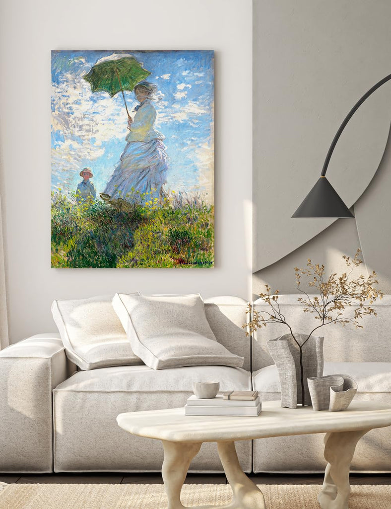 Claude Monet Canvas Wall Art, Woman with a Parasol, 40x30''