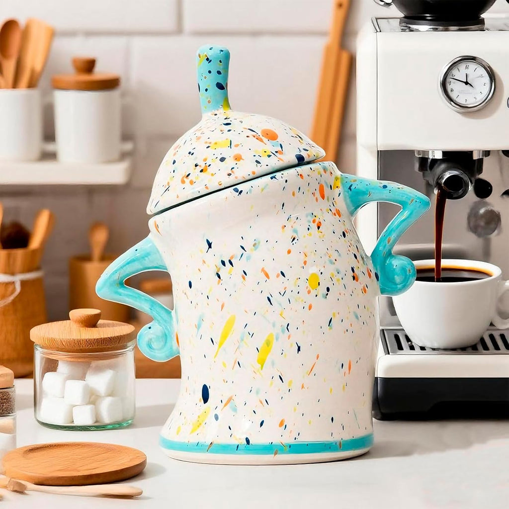 Canister with Attitude - 1.2L Airtight Sassy Canister, Ceramic Storage Canister with Lid, Sugar, Flour, Coffee