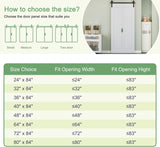 72" x 84" 1 Panel Bifold Barn Door, 80" Track Kit for 4 Closet Doors, Pre-Assembled Panel Bi-fold Ba