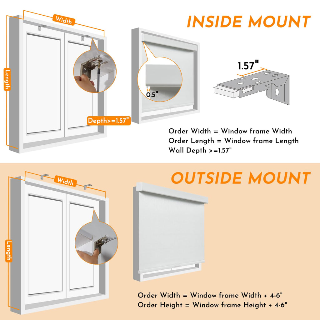 Motorized Smart Blind for Windows with Remote Control, Automatic Blackout Roller Shades Child Safety Rechargeable