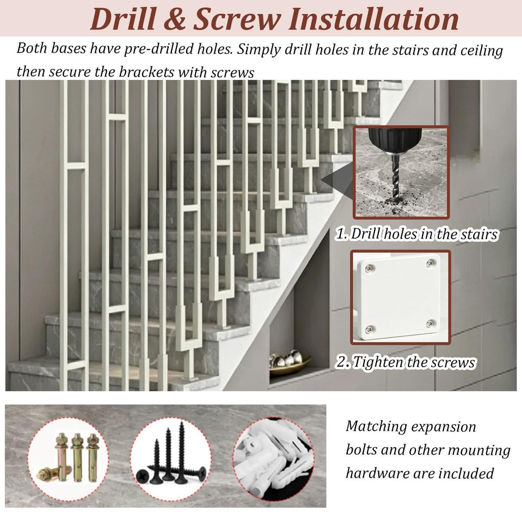Indoor Stair to Ceiling Railing Kits, Strong Baluster Posts