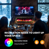 Electric Fireplace 50 Inch, Recessed Wall Mounted and Free Standing Fireplace Heater with Remote Control