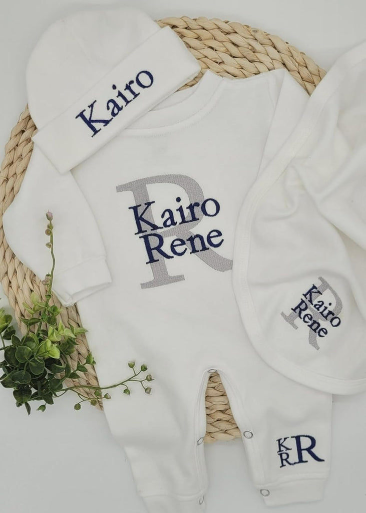 Organic Cotton Newborn Boy Coming Home Outfit Set Hypoallergenic Hospital Photo Ensemble With Embroidered Hat Baby