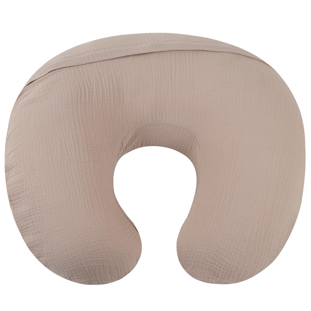 Muslin Nursing Pillow Cover, 100% Cotton, Soft & Breathable, Blush