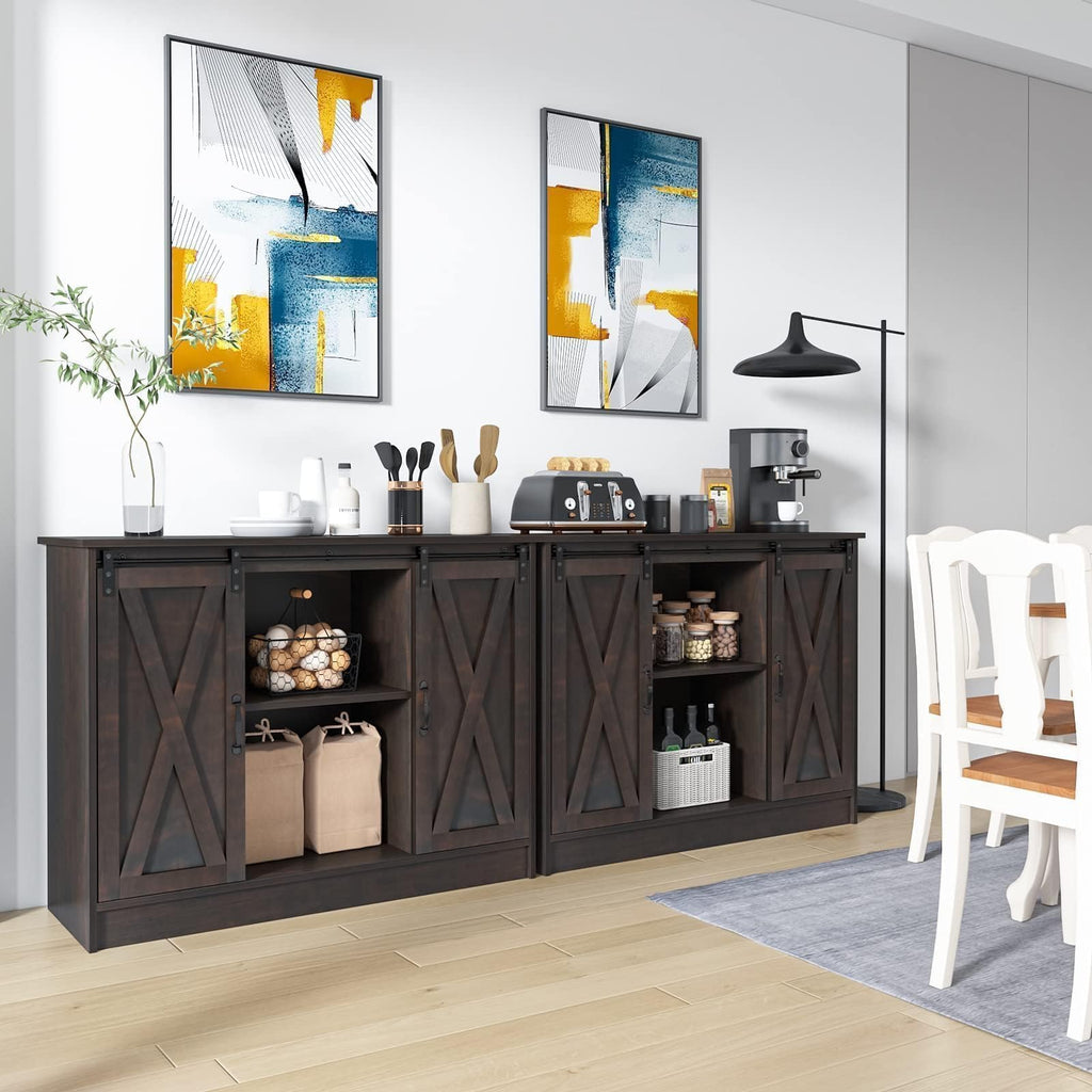 Farmhouse Coffee Bar, 42 Inch Coffee Bar Cabinet, Espresso