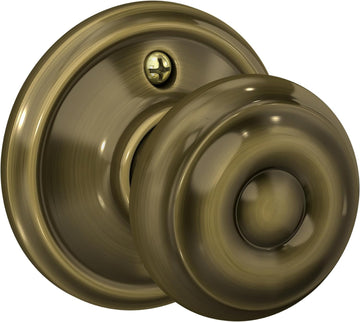 Georgian Non-Turning Dummy Door Knob, Antique Brass