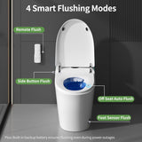 Tankless Smart Toilet with Integrated Bidet, One Piece Elongated Intelligent Toilet with Heated Seat & Child Mode