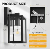 Dusk to Dawn Outdoor Light Fixtures, 2-Pack Sensor Porch Lights, Waterproof Exterior Wall Sconce Lighting Lamp